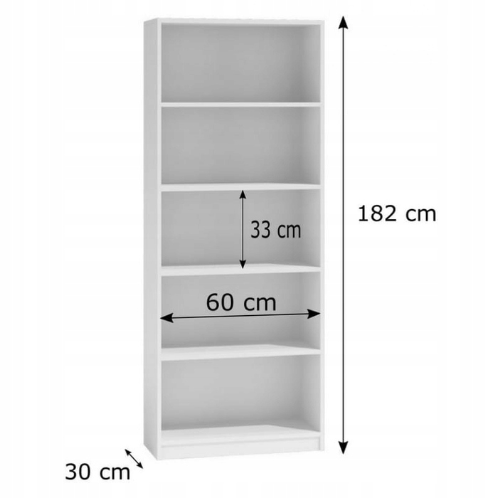 Стелаж TopEshop 60 x 182 x 30 см, дуб сонома