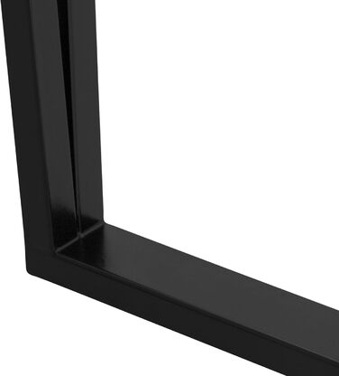 Набір з 2 металевих ніжок для столу ML-Design 50x71,5 см, прямокутна форма, чорна порошкова фарба, індустріальний стиль, для обіднього чи письмового столу, металеві ніжки для меблів, DIY-проекти