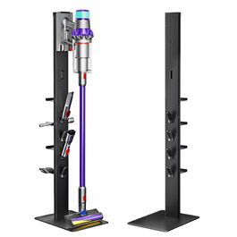 Тримач для пилососа PEGZONE для Dyson (Gen5, V15, V12, V11, V10, V8, V7, V6) — настінний органайзер для насадок з 4 гачками та 4 полицями, чорний