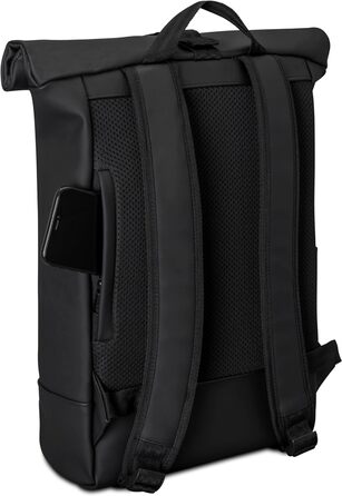Рюкзак Johnny Urban Harvey Medium чорний, роллтоп 15л, водостійкий, для ноутбука, для міста, унісекс