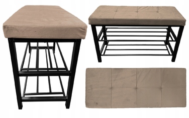 Оббита лавка Kontrasto 79 x 50 x 32 см, коричнева