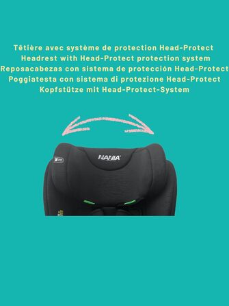 Автокрісло Nania Milano Isofix 76-150 см, 9-36 кг, 15 міс - 12 років, чорно-сіре