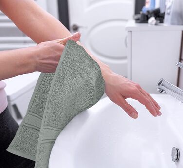 Рушники Utopia Towels з бавовни, набір 6 шт, 100% бавовна, ультрам'які та дуже всмоктуючі, 41x71 см, сірі