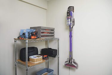Акумуляторний пилосос BLACK+DECKER 4в1 для дому та тварин, 36В, 2.0А·год, без мішка, з електрощіткою для шерсті, 2в1 щілинна насадка, настінне кріплення, сріблясто-фіолетовий