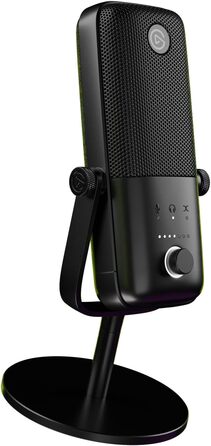 Elgato Wave:3 – професійний USB конденсаторний мікрофон для стрімінгу, подкастів, ігор та домашнього офісу, з безкоштовним мікшуванням і плагінами звукових ефектів, захист від спотворень, Plug & Play, для Mac і ПК