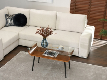 Журнальний стіл Mebel-Partner прямокутний, 88 x 38 x 50,5 см, колір: горіх