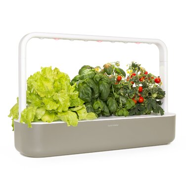 Click and Grow Indoor Garten: Розумний сад для вирощування зелені вдома з LED, 9 капсул (Бежевий)