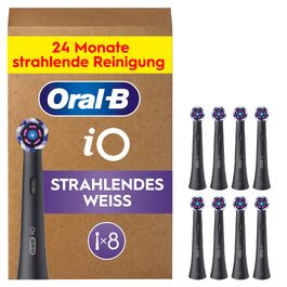 Смінні насадки для електричної зубної щітки Oral-B iO Radiant White (Стральendes Weiss), чорні, 8 шт.