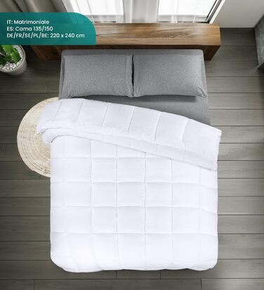 Плед Utopia Bedding 220x240 см: легкий плед з мікрофібри для 2 осіб (білий)