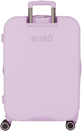 Кабінний чемодан Enso Annie Lila 40x55x20 см, жорсткий ABS, TSA-замок, 37 л, 2,74 кг, 4 подвійні колеса, ручна поклажа, розширюваний, бузковий