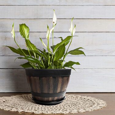 Набір горщиків для квітів Plant Planters: 4 шт., 23 см, пластик, з дренажем, для дому та саду