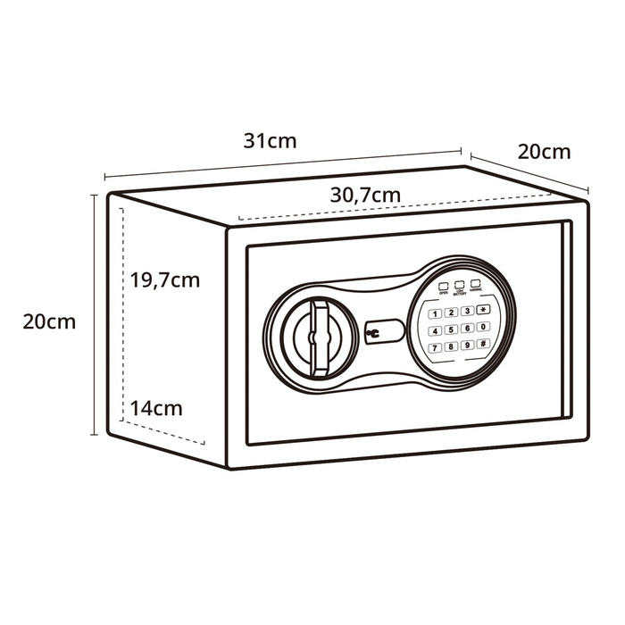 Сейф / сейф SAFE COMPACT III 8,5л чорний hjh ОФІС