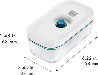 Вакуумний контейнер ZWILLING Fresh & Save, розмір S, з вакуумною кришкою, колір Blau-La Mer