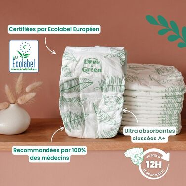 Екологічні підгузки Love & Green, розмір 6, 68 шт