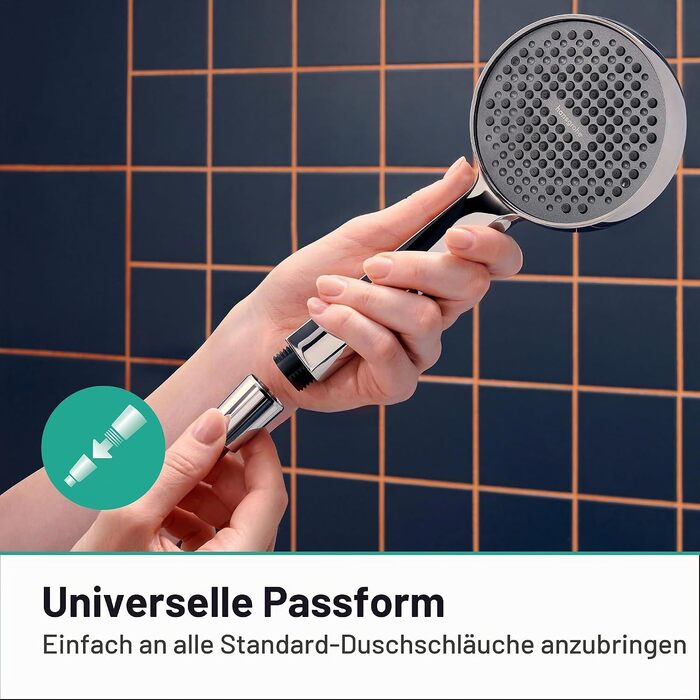 Душова лійка Hansgrohe Activera Select S EcoSmart: економна ручна лійка з антивапняною функцією, хром, 8 л/хв, 28033000