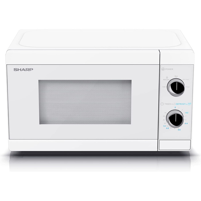 Мікрохвильова піч SHARP MS01E-C, 800 Вт, 5 режимів, функція розморожування, 440x258x344 мм, кристально-біла