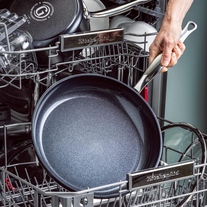 GreenPan Barcelona Каструля з нержавіючої сталі з антипригарним покриттям Ceramic 24 см, 5.1 л з кришкою, без PFAS, для індукційних плит, сумісна з духовкою