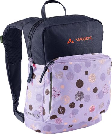 Дитячий рюкзак VAUDE Minnie для хлопчиків і дівчаток, водостійкий туристичний та шкільний рюкзак з відділеннями й світловідбивачами, пастельна лілова, універсальний розмір