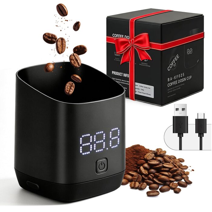 Ваги для кави Kaffeewaage 500г/0,1г, цифрові, з LED-дисплеєм, USB-C, IPX4, для еспресо, пуроверу та кавових зерен