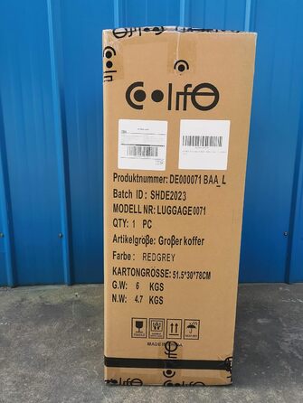 Валіза на колесах COOLIFE, розширювана, велика, ABS, TSA-замок, 4 колеса, темно-сіра