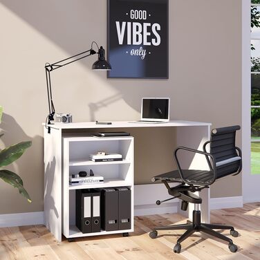 Тумба для офісу Vicco Rollcontainer, біла, 59x53 см