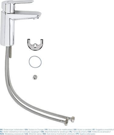 Змішувач для ванної кімнати GROHE BauEdge, водозберігаючий, хром, 15 см, з керамічним картриджем