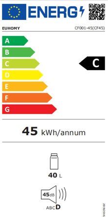 Автомобільний холодильник EUHOMY 40л компресорний (-20℃~20℃) з Wi-Fi, режимами ECO/MAX, захистом батареї 12/24V/220V, тихий (до 45дБ)