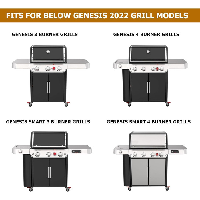 Чавунна решітка Onlyfire з круглим знімним модулем для гриля Weber Genesis 300/400 серії, сумісна з моделями E/S 325, E/S/EPX 335, E/S/SPX-435, розмір 42×47 см, потрібна Weber Crafted Grate
