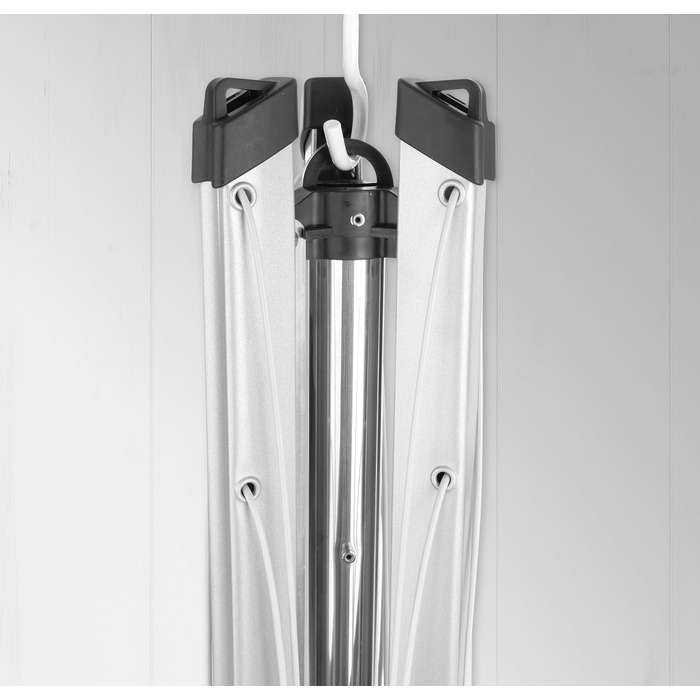 Ротаційна сушарка для білизни Brabantia Topspinner (50м) з металевим анкером та захисним чохлом, срібляста