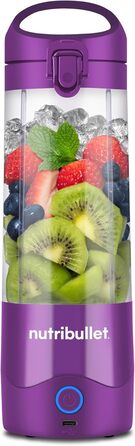 Портативний блендер nutribullet 475 мл, без BPA, USB-C, фіолетовий, багатофункціональний міксер для смузі