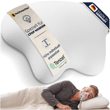 Подушка для сну Nachtwaechter LINA для людей з апное та користувачів CPAP-терапії, спеціальна подушка для сну на боці