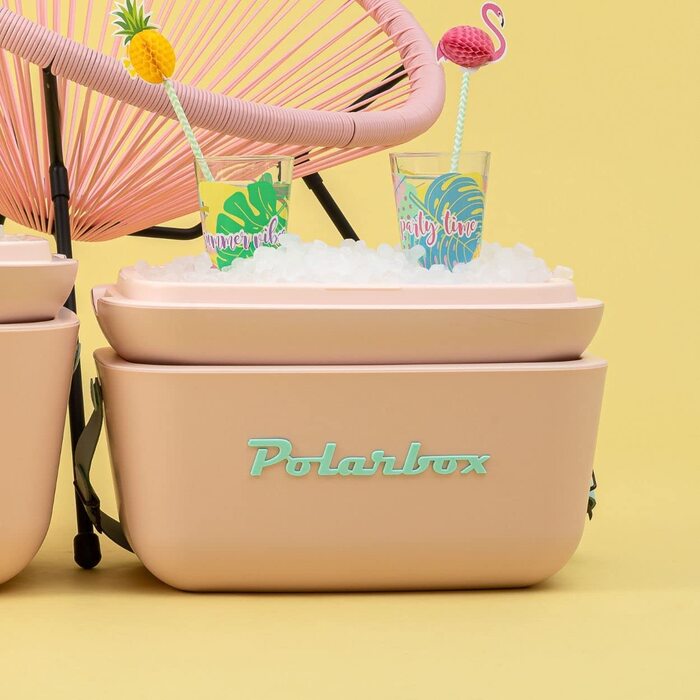 Polarbox ізотермічна сумка-холодильник 12 л, компактна термосумка для пікніка, авто, пляжу, рожевий колір