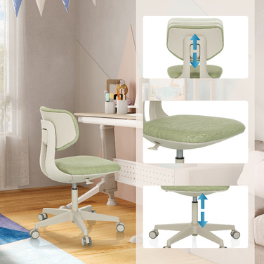 Дитячий письмовий стілець / дитячий стілець KIDDY CLASSIC тканина зелений hjh OFFICE