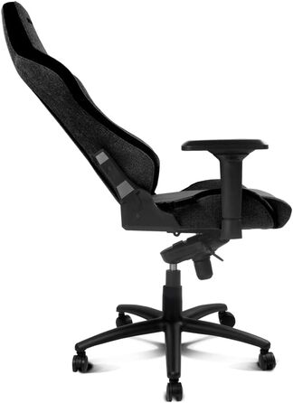 Ігрове крісло DRIFT GAMING DR275NIGHT, чорне, тканина з оксамитовим покриттям, 4D регульовані підлокітники, механізм «жаба», клас 4, обертове