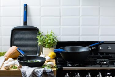 Grill BRA Advanced з рифленням, 28 см, алюмінієвий литвий з антипригарним покриттям, PFOA-free, для індукційних плит, сучасний дизайн