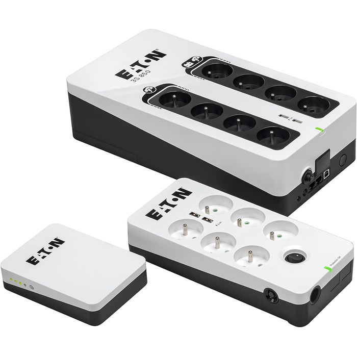 USV Eaton 3S Mini 36W для роутерів, камер та Smart Home - 9/12/15/19V DC, Білий/Чорний