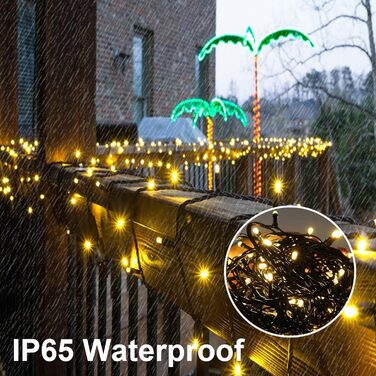 Світлодіодна гірлянда 10м 100 LED, тепле біле світло, з пультом, 8 режимів, таймер, IP65, для вулиці та дому, для ялинки, весілля, вечірки