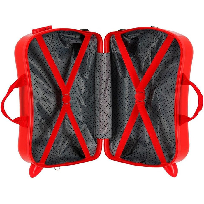 Дитяча валіза Marvel Spiderman, жорсткий ABS, 50x38x20 см, 38л, 2,1 кг, червона, з кодовим замком та 4 колесами, ручна поклажа