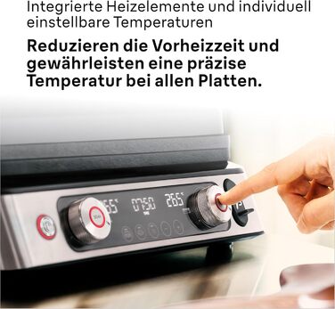Контактний гриль Braun MultiGrill 9 Pro CG 9167 з 6 наборами панелей (гриль, плоскі, вафельні), термодатчиком та функцією Boost