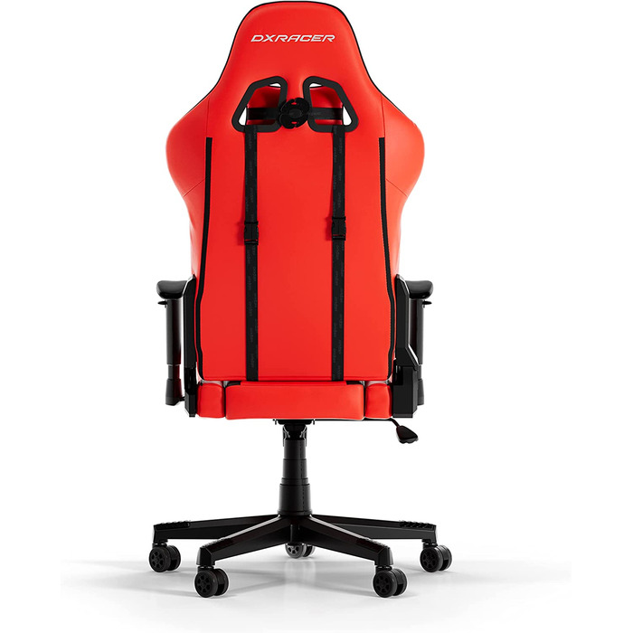 Ігрове крісло DXRacer PRINCE L червоно-чорне, оригінал, PVC шкіра