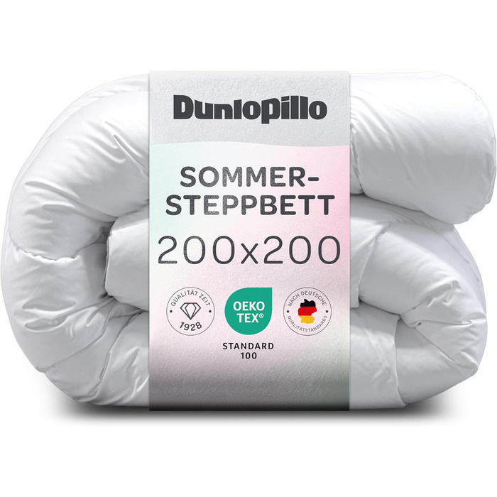 Dunlopillo ковдра 135x200 - Преміум якість | Оeko-Tex сертифікат | Ковдра для алергіків та зимова стегане покривало