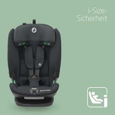 Дитяче автокрісло Maxi-Cosi Titan Plus i-Size, 76–150 см, з G-CELL захистом, 4 положення, для дітей 15 місяців–12 років, графіт