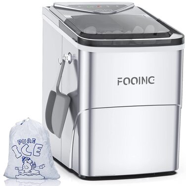Льодогенератор побутовий з автоочищенням 15 кг/24год, срібний - Ice Maker для дому та офісу