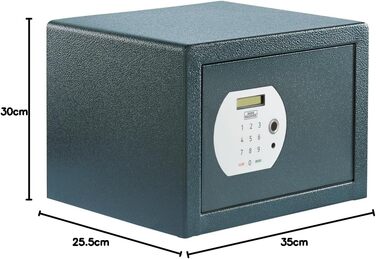 Сейф для меблів BURG-WÄCHTER Pure-Safe PS 120 E FP, електронний кодовий замок та відбиток пальця, 20,6 л, антрацит, з полицею, настінне та підлогове кріплення