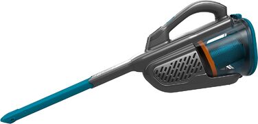 Акумуляторний ручний пилосос BLACK+DECKER Dustbuster Smart Tech 18 В, 36 Вт·год, циклонний, 2 режими, витяжна щілинна насадка, зарядна станція, настінне кріплення, титан/срібло/синій