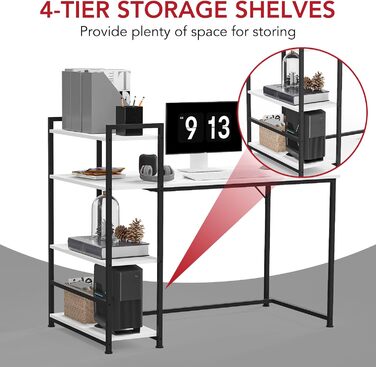 Стіл SANODESK FD для комп'ютера та їдальні, домашній офіс, 120x60x75 см, горіх+чорний, без шафи
