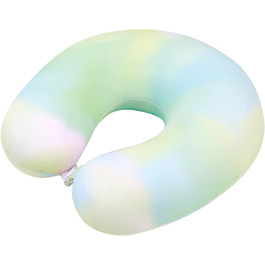 Подушка для подорожей I-TOTAL® м'яка на шию Rainbow Dream, ергономічна дорожня подушка з підтримкою шиї, яскрава веселка, для комфортного сну в дорозі