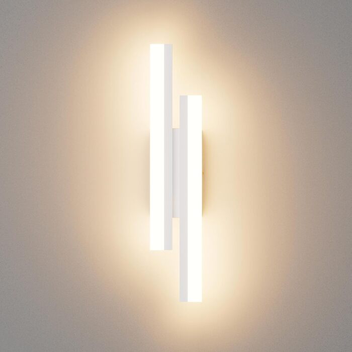 Світлодіодний настінний світильник Klighten 40 см, 12W, 850 Лм, сучасна декор-лампа для спальні, вітальні, коридору, сходів, тепле біле світло 3000K, білий колір, 110-240V