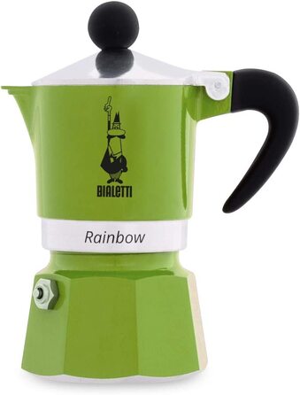Кавоварка Bialetti Rainbow зелена, алюміній, на 1 чашку