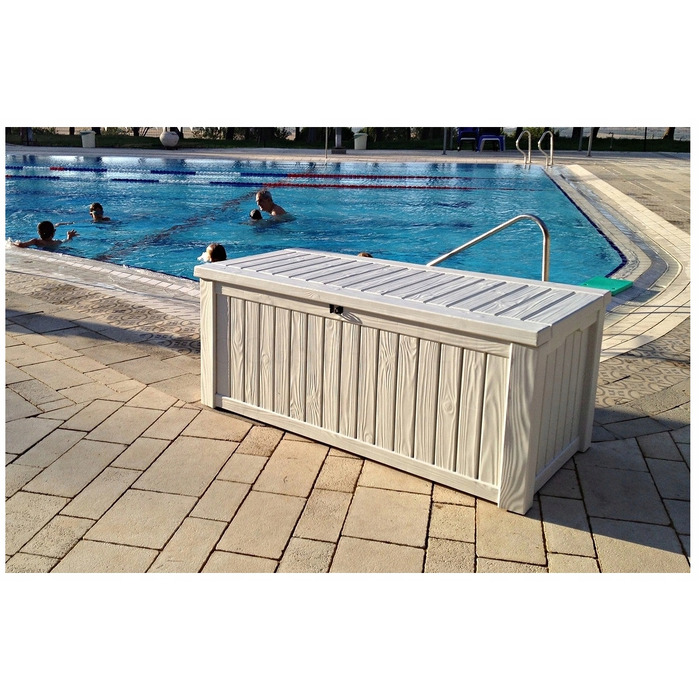 Садова скриня Keter Rockwood Storage Box 570 л, кремова
